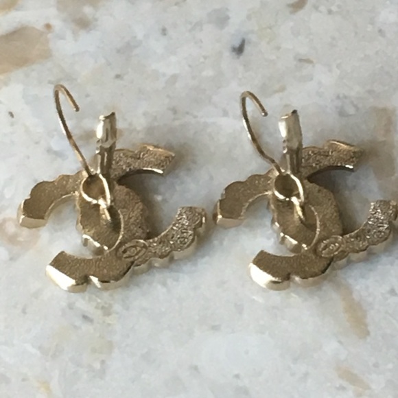 Chanel XL Gold Crystal Earrings - Picture 5 of 7